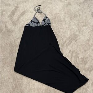 Roxy Black and Multicolor Halter Dress